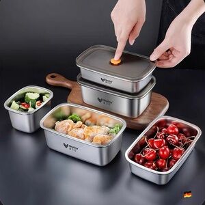 Set of Stainless Fresh-keeping Lunch box food container